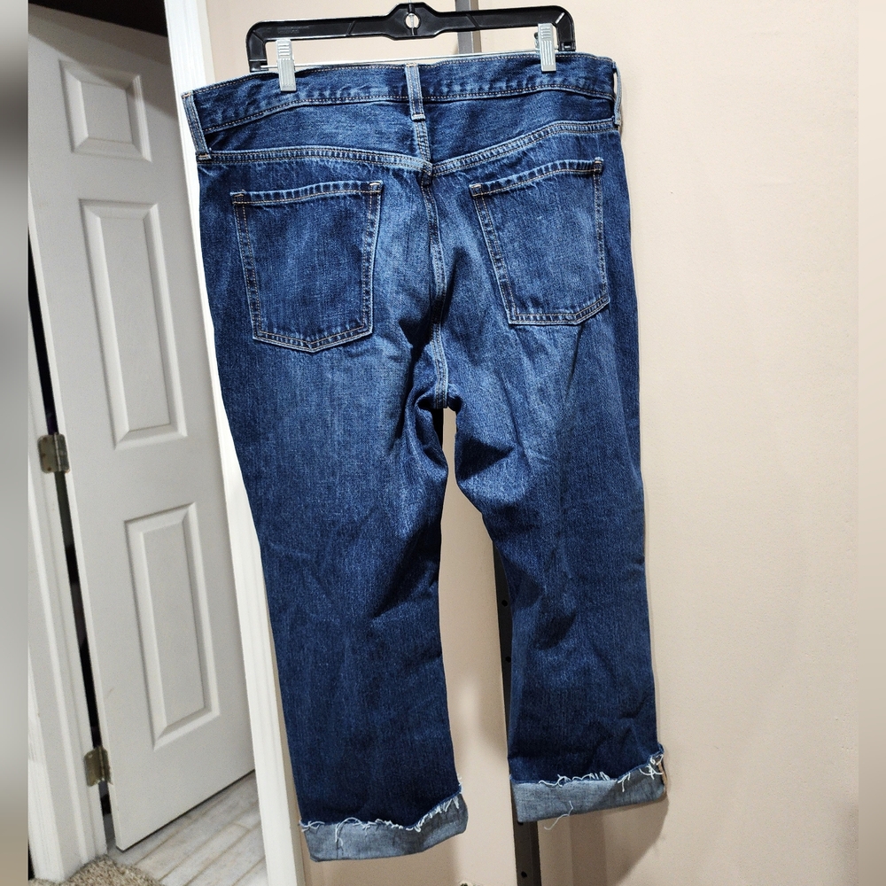 NWOT Old Navy High-Waisted Button-Fly Slouchy Straight Cropped Jeans Size 14 - Picture 6 of 15